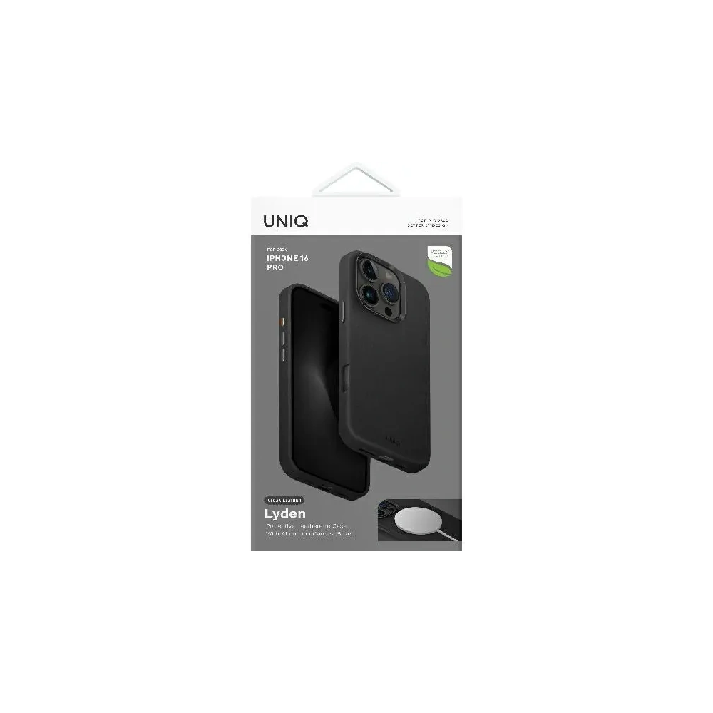 Etui UNIQ Lyden do Apple iPhone 16 Pro Magclick Charging czarny/dallas black
