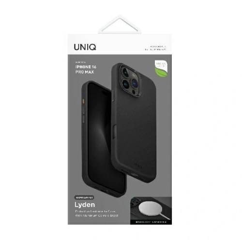 Etui UNIQ Lyden do Apple iPhone 16 Pro Max Magclick Charging czarny/dallas black