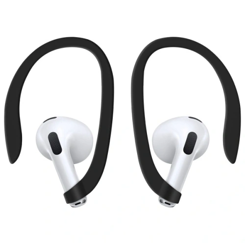 Etui UNIQ Nexo do Apple AirPods 4 + Ear Hooks Silicone czarny/black