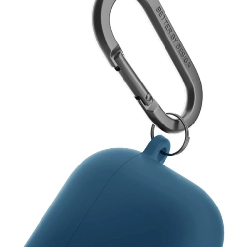 Etui UNIQ Nexo do Apple AirPods 4 + Ear Hooks Silicone niebieski/pacific blue