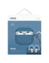 Etui UNIQ Nexo do Apple AirPods 4 + Ear Hooks Silicone niebieski/pacific blue