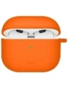 Etui UNIQ Nexo do Apple AirPods 4 + Ear Hooks Silicone pomarańczowy/volt orange
