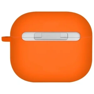 Etui UNIQ Nexo do Apple AirPods 4 + Ear Hooks Silicone pomarańczowy/volt orange