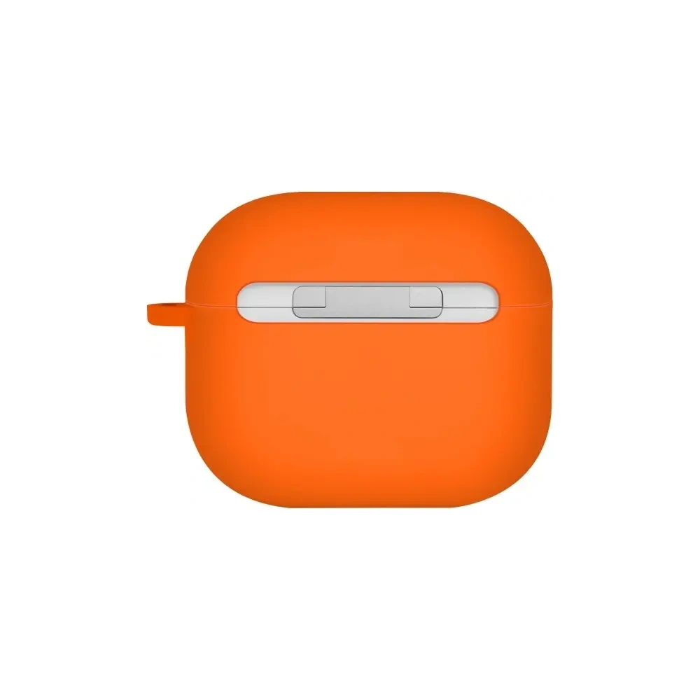 Etui UNIQ Nexo do Apple AirPods 4 + Ear Hooks Silicone pomarańczowy/volt orange