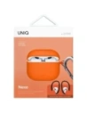 Etui UNIQ Nexo do Apple AirPods 4 + Ear Hooks Silicone pomarańczowy/volt orange