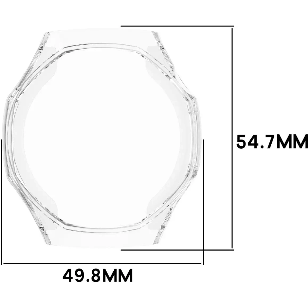 Etui z osłoną ekranu Bizon Case Watch Felipe do Huawei Watch GT6 Pro 46mm przezroczyste