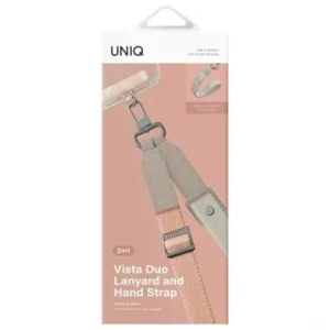 Uniwersalna smycz do telefonu 2w1 UNIQ Vista brzoskwiniowo-beżowy