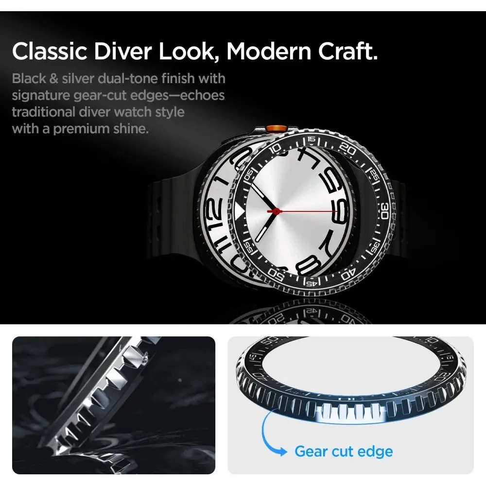 Nakładka Spigen Bezel Tune Pro Diver do Samsung Galaxy Watch 8 Classic 46mm Black
