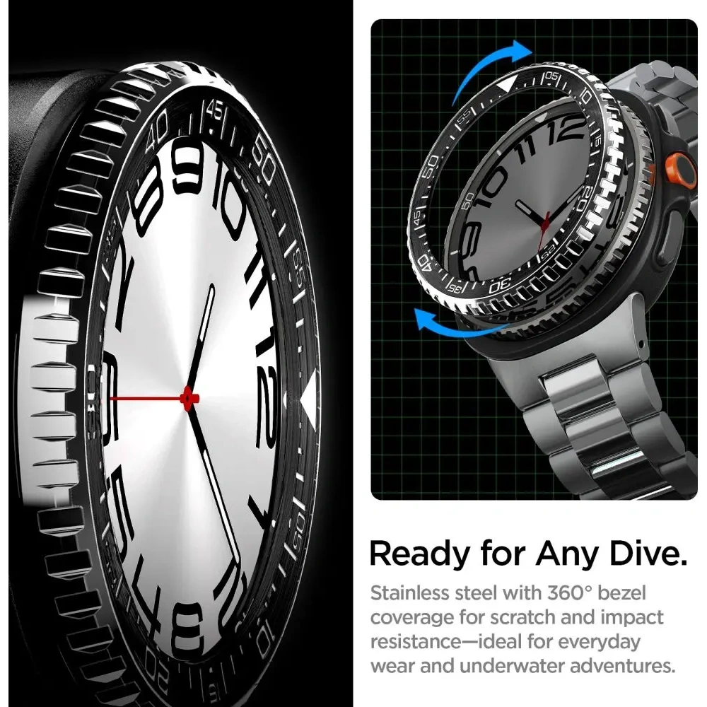 Nakładka Spigen Bezel Tune Pro Diver do Samsung Galaxy Watch 8 Classic 46mm Black