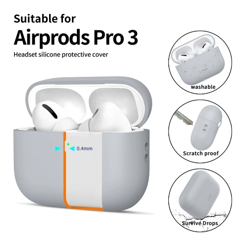 Etui Tech-Protect Silicone do Apple AirPods Pro 3 Crayon Grey