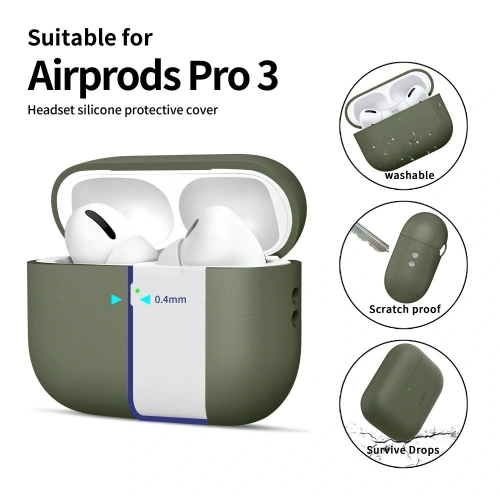 Etui Tech-Protect Silicone do Apple AirPods Pro 3 Olive Green