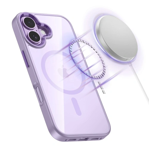 Etui Tech-Protect MagMat MagSafe do Apple iPhone 17 Lavender/clear