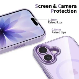 Etui Tech-Protect MagMat MagSafe do Apple iPhone 17 Lavender/clear