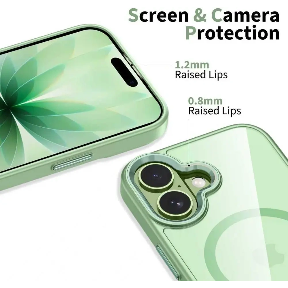 Etui Tech-Protect MagMat MagSafe do Apple iPhone 17 Sage/clear