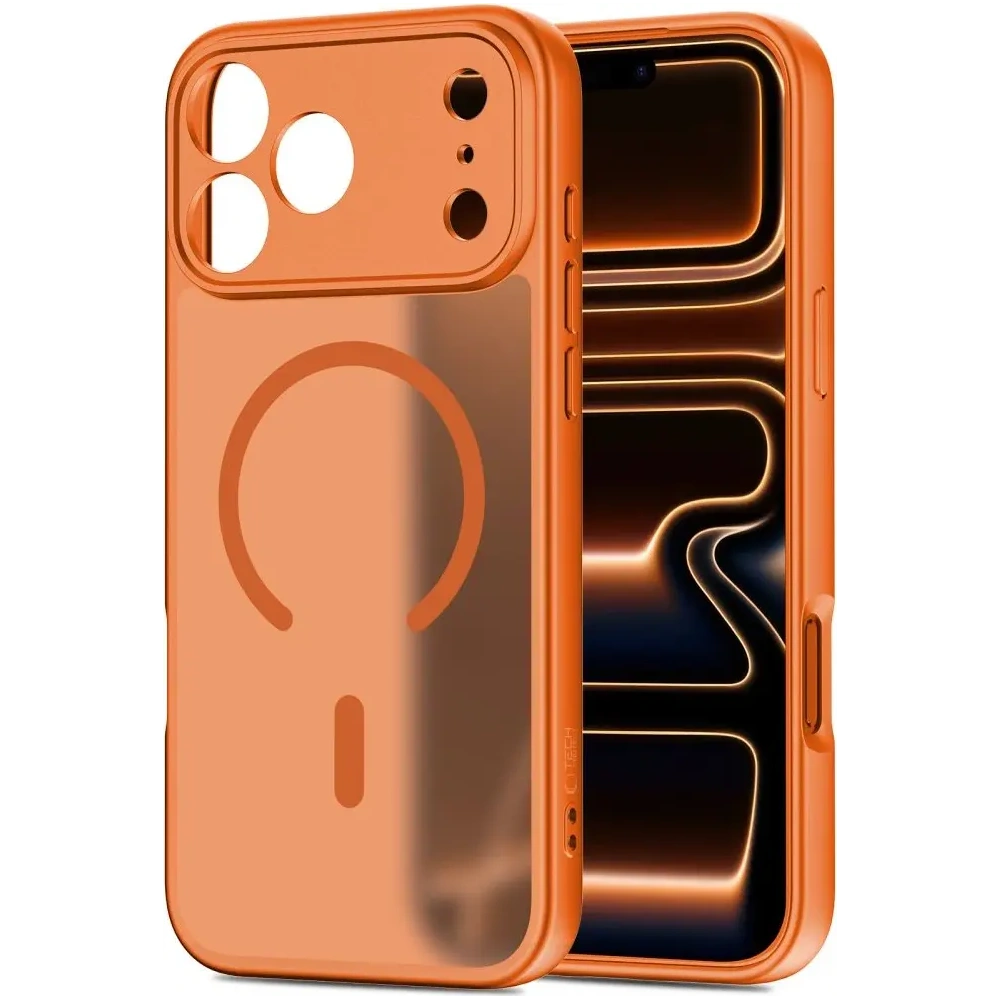 Etui Tech-Protect Basicmag MagSafe do Apple iPhone 17 Pro Max Matte Cosmic Orange