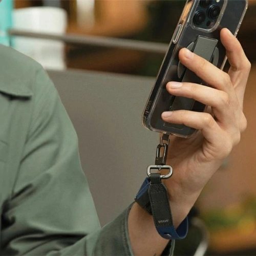 Uniwersalna smycz do telefonu 2w1 UNIQ Vista granatowy