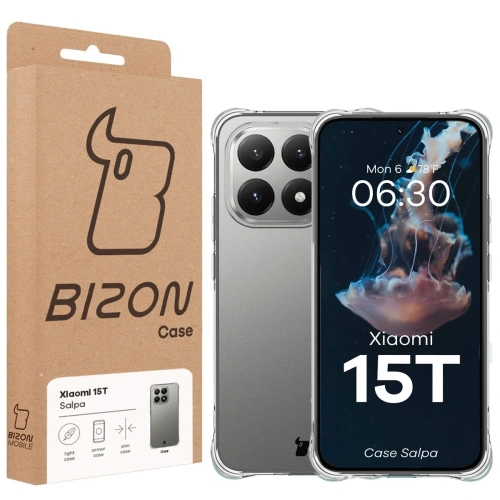 Elastyczne etui Bizon Case Salpa do Xiaomi 15T przezroczyste