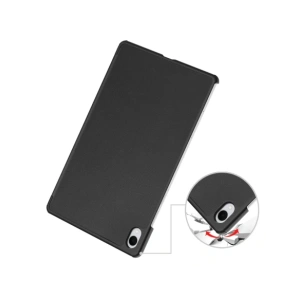 Etui z klapką Bizon Case Tab Croc do Samsung Galaxy Tab S11 Ultra czarne