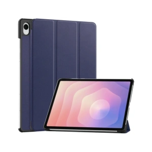 Etui z klapką Bizon Case Tab Croc do Samsung Galaxy Tab S11 Ultra granatowe