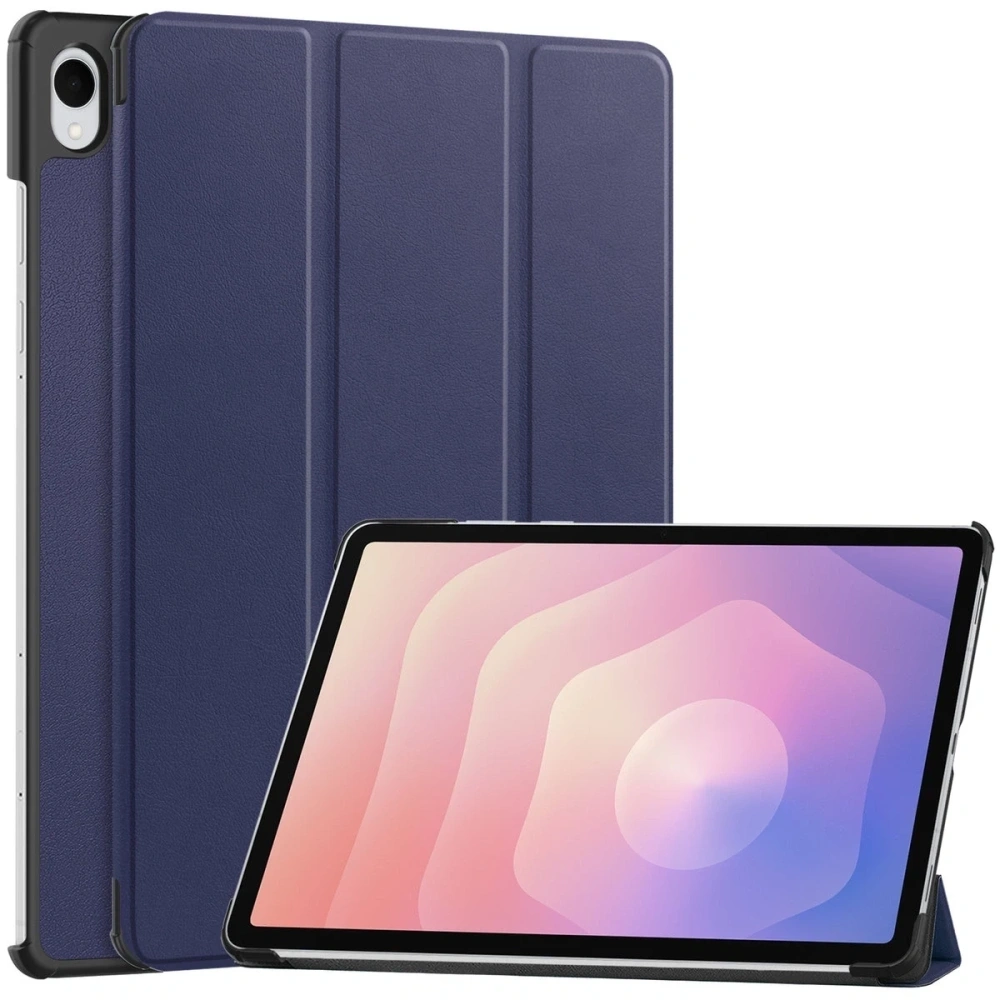 Etui z klapką Bizon Case Tab Croc do Samsung Galaxy Tab S11 Ultra granatowe