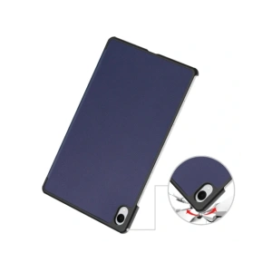 Etui z klapką Bizon Case Tab Croc do Samsung Galaxy Tab S11 Ultra granatowe