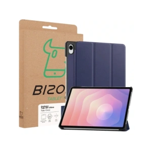 Etui z klapką Bizon Case Tab Croc do Samsung Galaxy Tab S11 Ultra granatowe