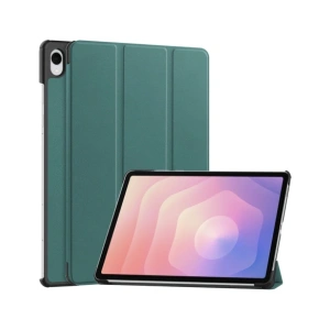 Etui z klapką Bizon Case Tab Croc do Samsung Galaxy Tab S11 Ultra ciemnozielone