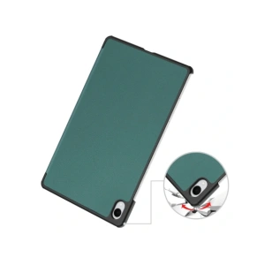 Etui z klapką Bizon Case Tab Croc do Samsung Galaxy Tab S11 Ultra ciemnozielone