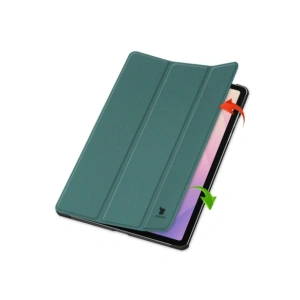 Etui z klapką Bizon Case Tab Croc do Samsung Galaxy Tab S11 Ultra ciemnozielone