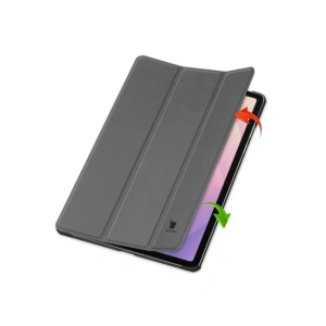 Etui z klapką Bizon Case Tab Croc do Samsung Galaxy Tab S11 Ultra szare