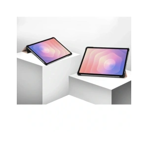 Etui z klapką Bizon Case Tab Croc do Samsung Galaxy Tab S11 Ultra różowozłote