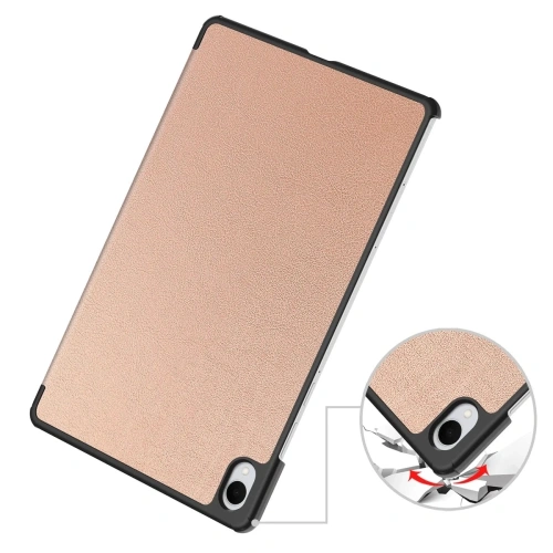 Etui z klapką Bizon Case Tab Croc do Samsung Galaxy Tab S11 Ultra różowozłote