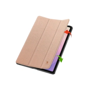 Etui z klapką Bizon Case Tab Croc do Samsung Galaxy Tab S11 Ultra różowozłote