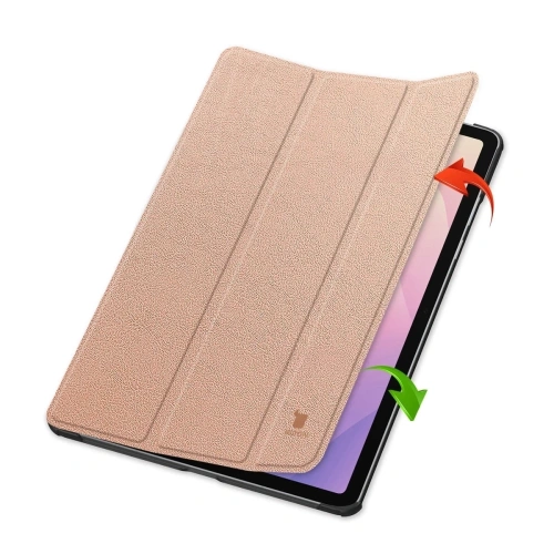 Etui z klapką Bizon Case Tab Croc do Samsung Galaxy Tab S11 Ultra różowozłote