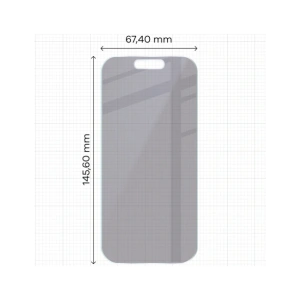 Prywatyzujące szkło hybrydowe Bizon Glass Mule Shadow do Apple iPhone 17 Pro matowe