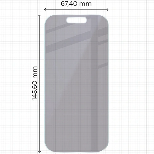 Prywatyzujące szkło hybrydowe Bizon Glass Mule Shadow do Apple iPhone 17 Pro matowe