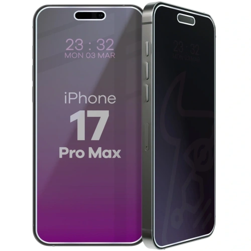 Prywatyzujące szkło hybrydowe Bizon Glass Mule Shadow do Apple iPhone 17 Pro Max matowe