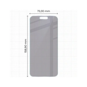 Prywatyzujące szkło hybrydowe Bizon Glass Mule Shadow do Apple iPhone 17 Pro Max matowe