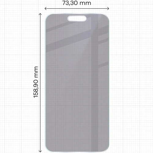 Prywatyzujące szkło hybrydowe Bizon Glass Mule Shadow do Apple iPhone 17 Pro Max matowe