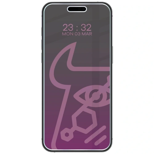 Prywatyzujące szkło hybrydowe Bizon Glass Mule Shadow do Apple iPhone 17 Pro Max matowe