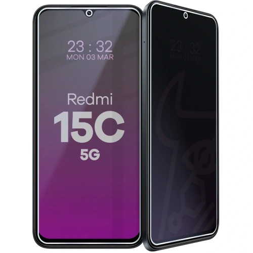 Prywatyzujące szkło hybrydowe Bizon Glass Mule Shadow do Xiaomi Redmi 15C 5G matowe