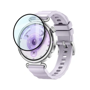 Szkło hybrydowe Bizon Glass Watch Edge Hybrid dla Huawei Watch GT6 41mm czarne