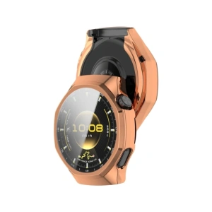 Etui z osłoną ekranu Bizon Case Watch Felipe do Huawei Watch GT6 Pro 46mm różowozłote