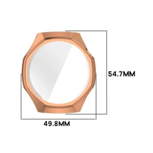 Etui z osłoną ekranu Bizon Case Watch Felipe do Huawei Watch GT6 Pro 46mm różowozłote