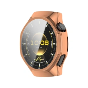 Etui z osłoną ekranu Bizon Case Watch Felipe do Huawei Watch GT6 Pro 46mm różowozłote