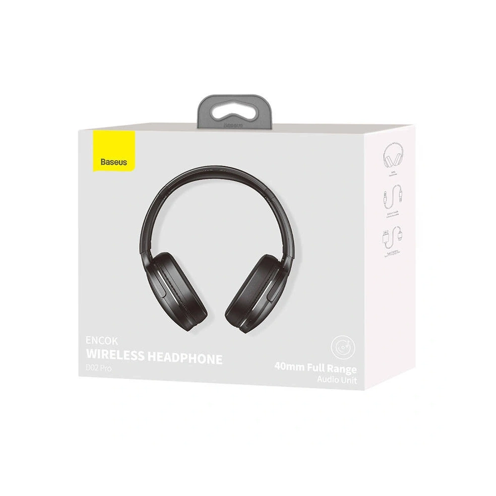 Bezprzewodowe słuchawki nauszne Baseus Encok D02 Pro Bluetooth 5.3 (czarne)