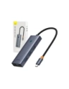 HUB 5w1 Baseus UltraJoy 5-Port USB-C / HDMI4K@30Hz, 4xUSB-A 3.0 Szary