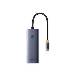 HUB 5w1 Baseus UltraJoy 5-Port USB-C / HDMI4K@30Hz, 4xUSB-A 3.0 Szary