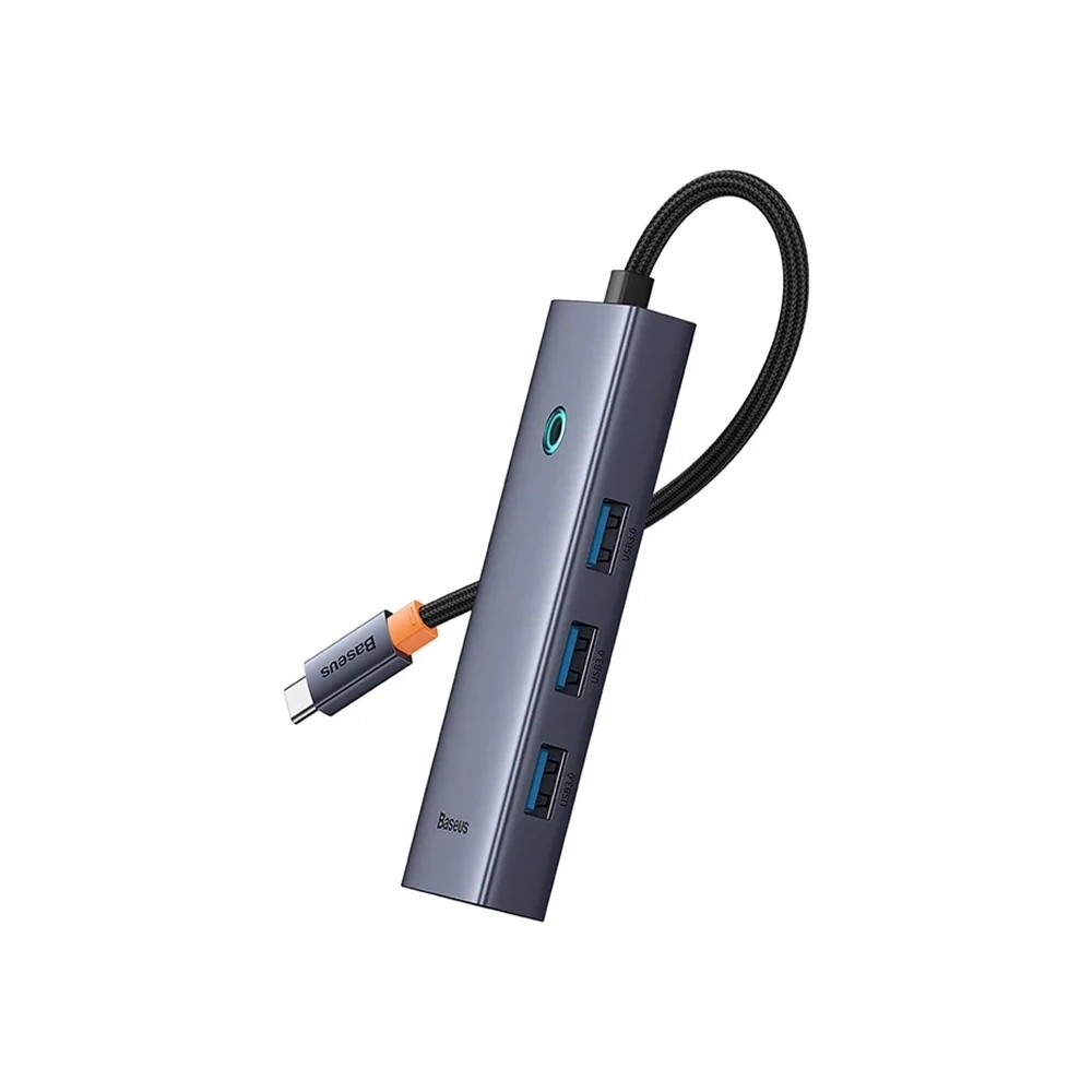 HUB 5w1 Baseus UltraJoy 5-Port USB-C / HDMI4K@30Hz, 4xUSB-A 3.0 Szary