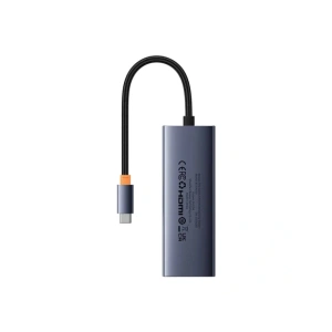 HUB 5w1 Baseus UltraJoy 5-Port USB-C / HDMI4K@30Hz, 4xUSB-A 3.0 Szary